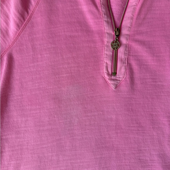 Lilly Pulitzer Ashlee Pink Half-Zip Pullover Sweatshirt Size Small - Picture 8 of 9